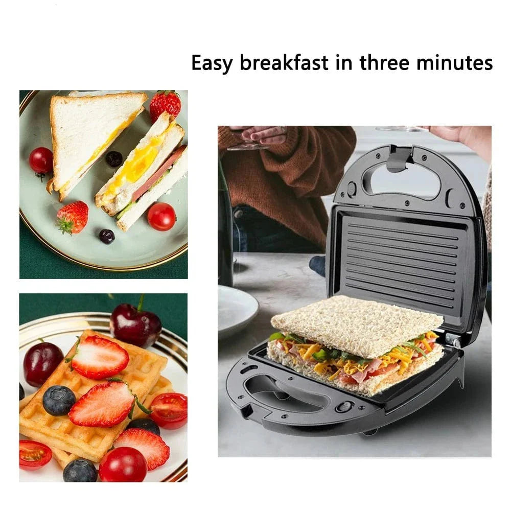 SearchFindOrder Black / 6 / 220V 50HZ | us | CHINA 6 In-1 Electric Waffle Maker Breakfast Machine