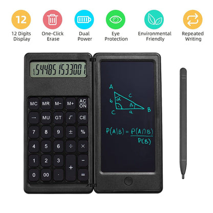 6 inch Portable and Folding Calculator with Writing Tablet - Smart Shop (Online Store for wise shoppers) 