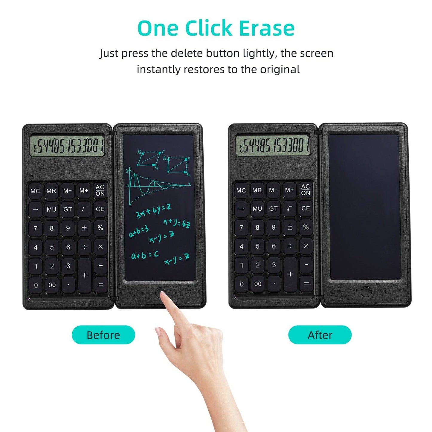 6 inch Portable and Folding Calculator with Writing Tablet - Smart Shop (Online Store for wise shoppers) 