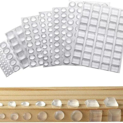 SearchFindOrder 6mmx2mmx50pcs Strong Self-Adhesive Ultra Grip Clear Door Stopper and Furniture Protectors