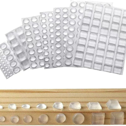 SearchFindOrder 6mmx2mmx50pcs Strong Self-Adhesive Ultra Grip Clear Door Stopper and Furniture Protectors