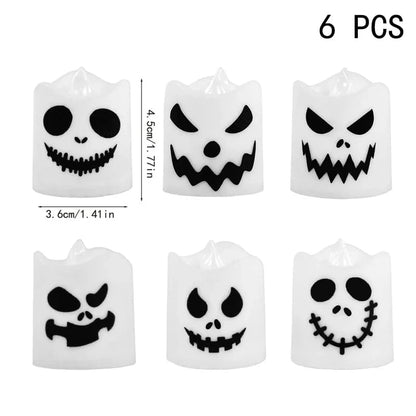 Halloween Led Ghost Pumpkin Candle Light