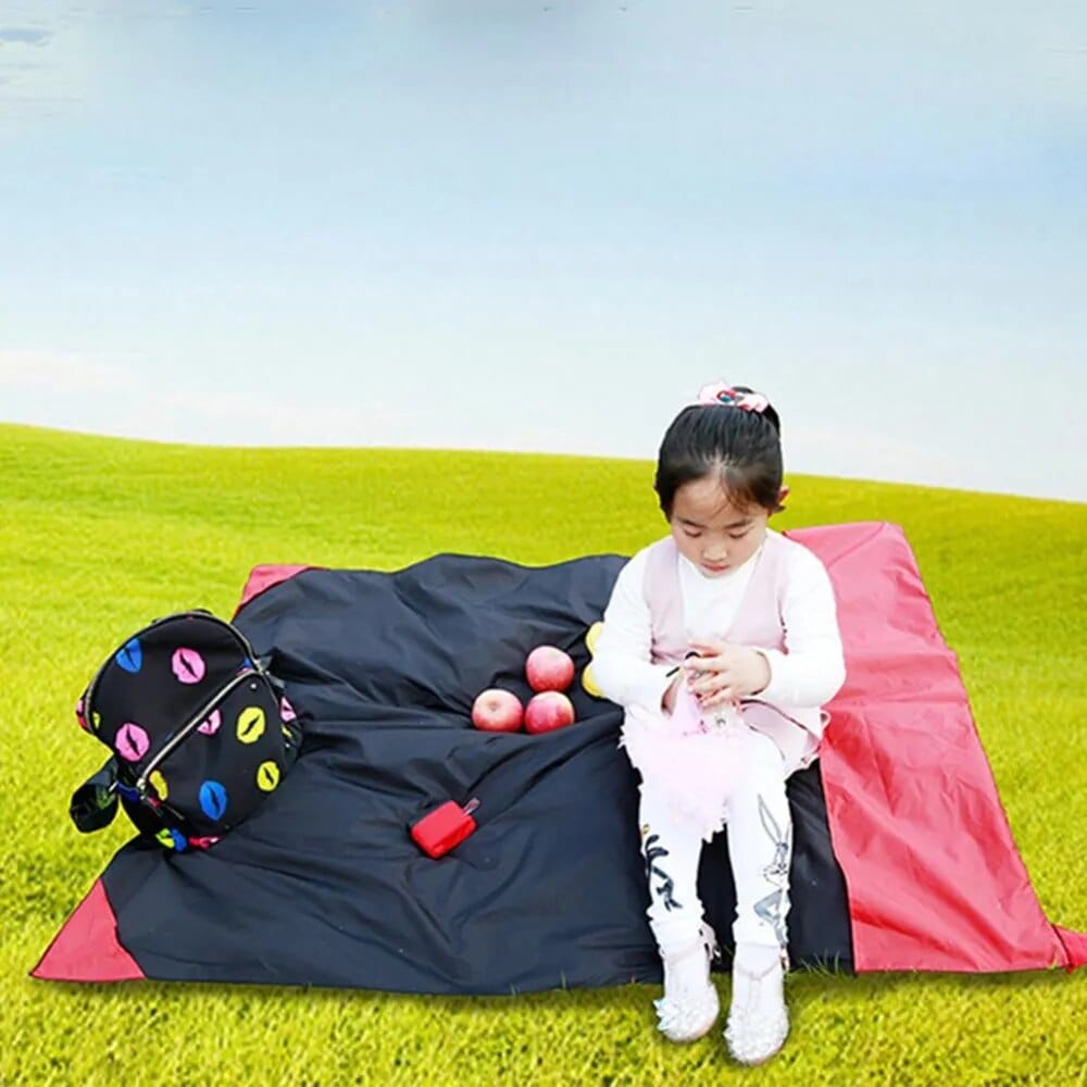 Outdoor Pocket Blanket, Ideal Sand Proof and Waterproof Picnic Blanket for Beach, Hiking, and Festival Use, Foldable and Compact Mat Easily Fits into Small Portable Bag