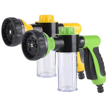 SearchFindOrder Green 8-in-1 High-Pressure Auto Foam Hose Nozzle