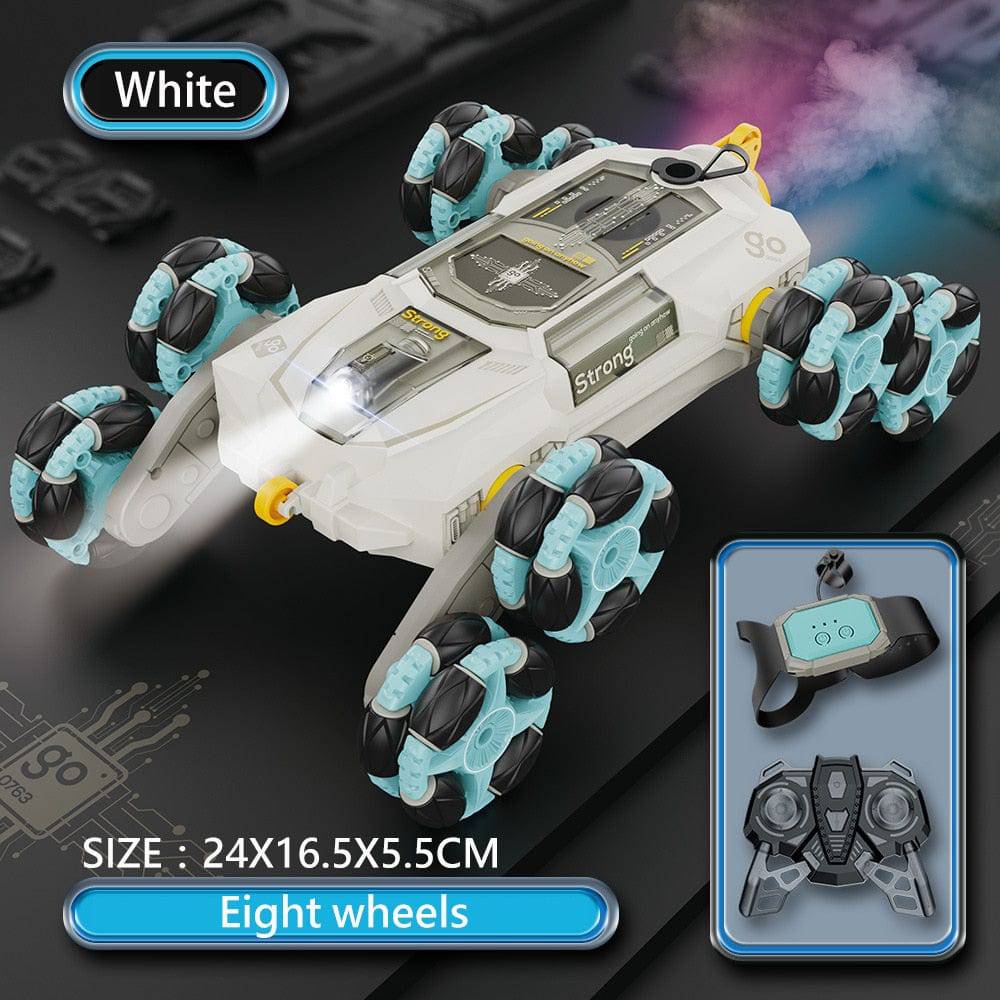 SearchFindOrder 8 wheels watch-BK 4WD Drive 8-Wheel Remote Control Stunt Car