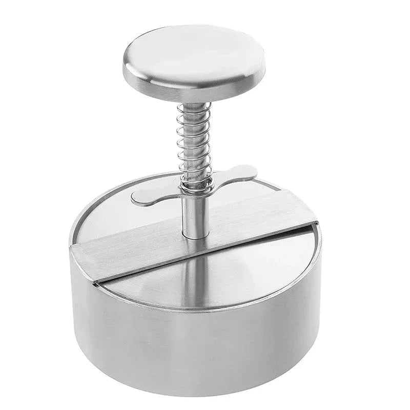 SearchFindOrder 80mm Burger Press Round Shape Stainless Steel Non-Stick Adjustable Hamburger Patty Maker