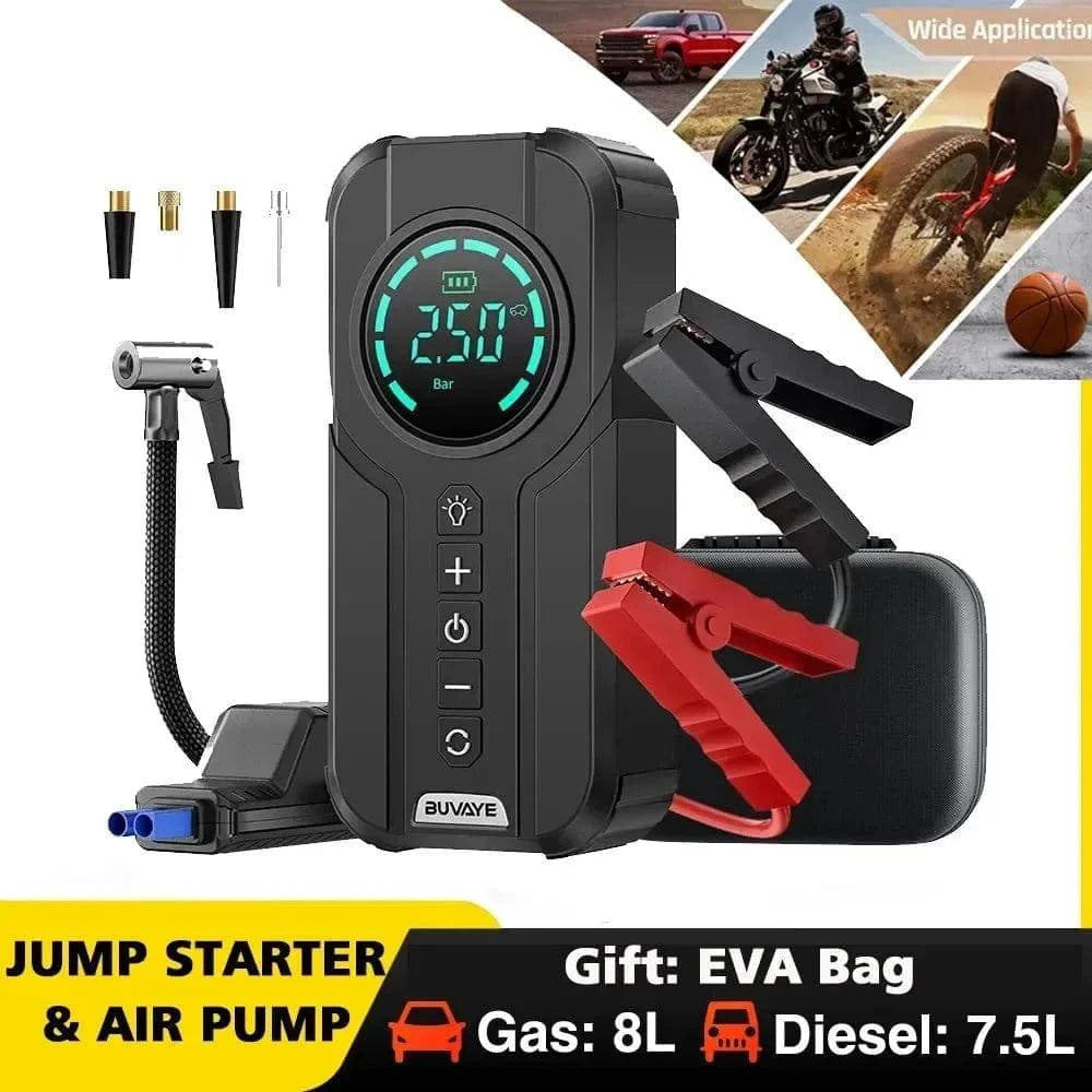 SearchFindOrder 8400mah Portable Car Jump Starter Air Pump