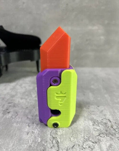 Mini 3D Printed Multi-Function Pocket Tool Folding Knife, Comb, and Stress Relief Toy