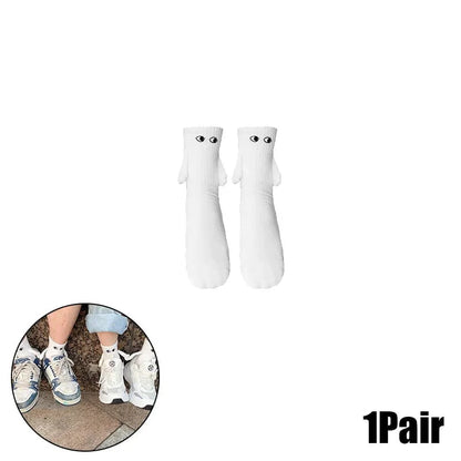 SearchFindOrder A White 6PCS Playful Magnetic Gaze Harmony Socks Black & White Edition