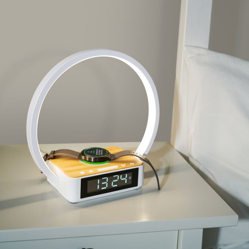 SearchFindOrder A Wireless Charging LED Lamp with Alarm Clock