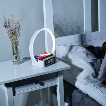 Wireless Charging LED Lamp with Alarm Clock