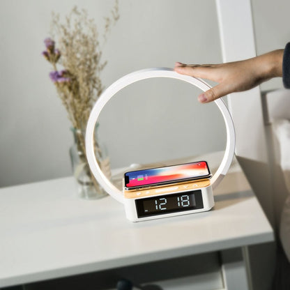 Wireless Charging LED Lamp with Alarm Clock