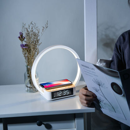 Wireless Charging LED Lamp with Alarm Clock