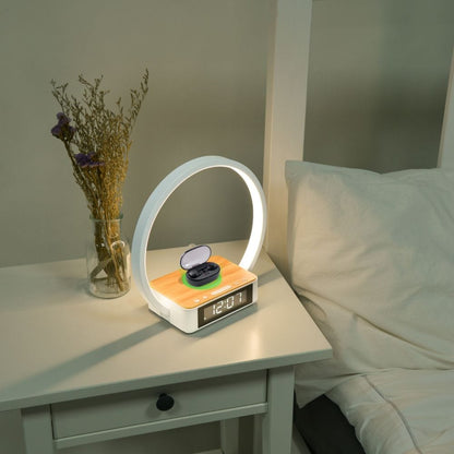 Wireless Charging LED Lamp with Alarm Clock