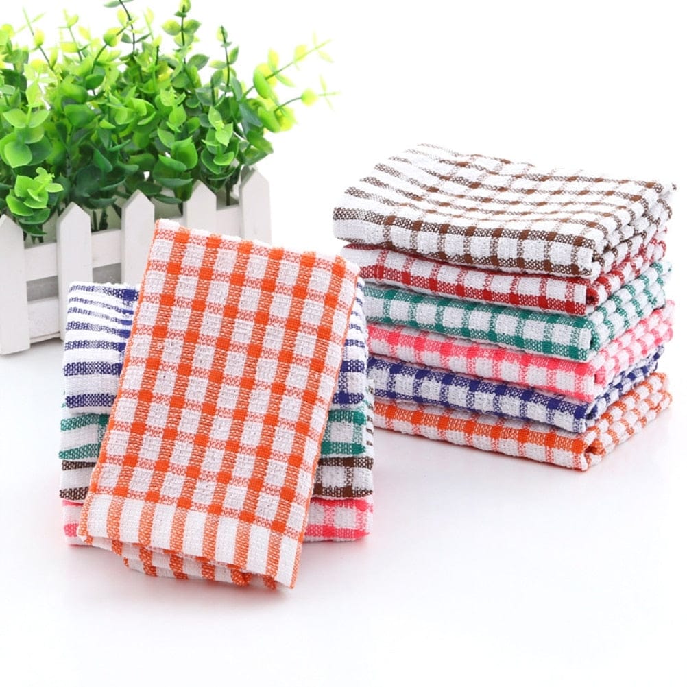 Absorbent Lint Free Cotton Kitchen Tea Towels (6 Pieces)