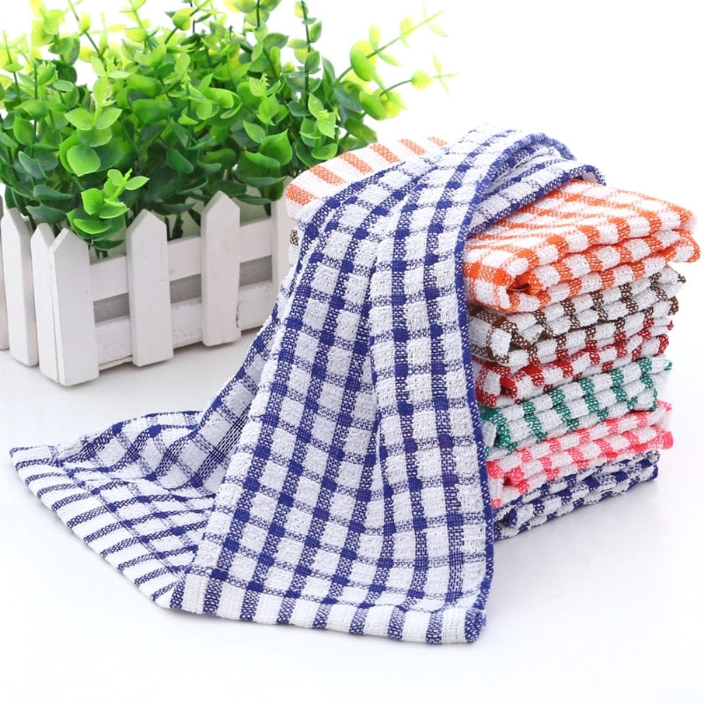 Absorbent Lint Free Cotton Kitchen Tea Towels (6 Pieces)