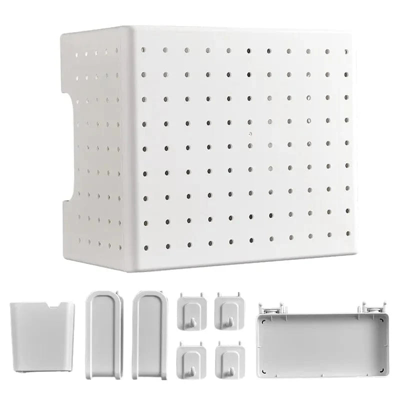 Pegboard Combination Kit with Accessories, Wall-Mounted Peg Board Hanging Organizer for Garage, Kitchen, Living Room, Bathroom, Office