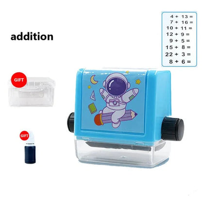 SearchFindOrder 2 in 1 White 2-in-1, Multiplication, Addition, Subtraction and Division Smart Stamp Set for Kids