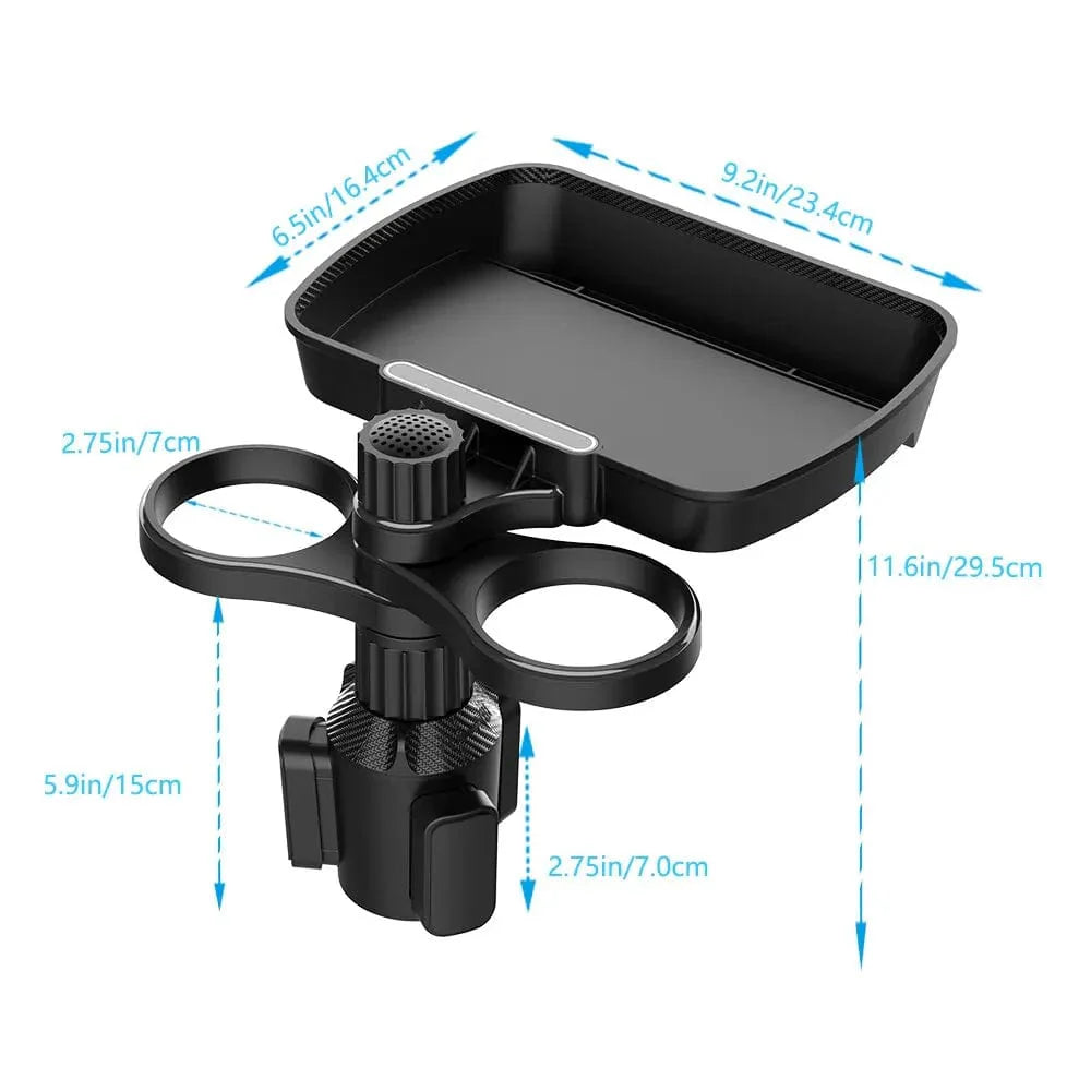 Adjustable 360° Rotating Car Food Tray