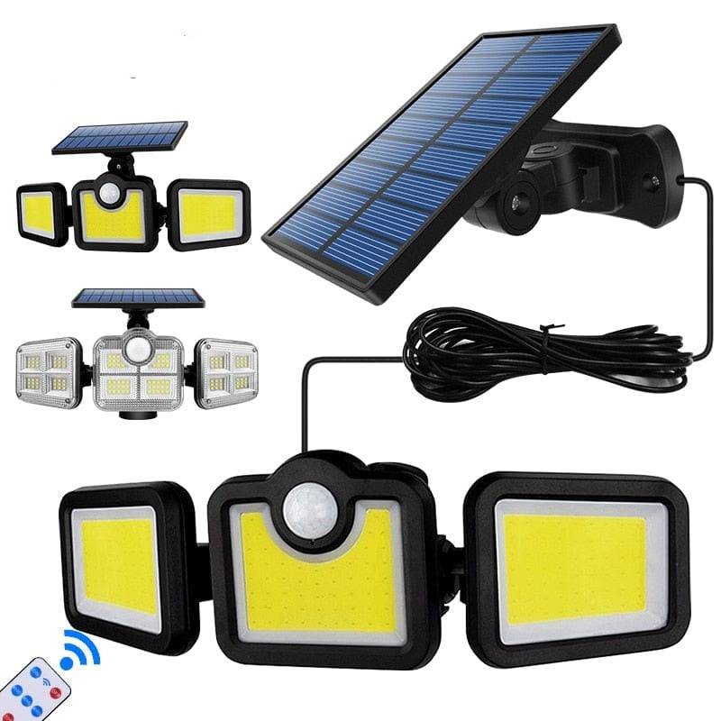 SearchFindOrder 122led Integrated Adjustable Wide-Angle Motion Sensor LED Solar Lamp