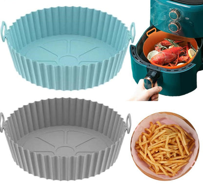 SearchFindOrder Style A Grey Air Fryer Silicone Baking Tray Liner