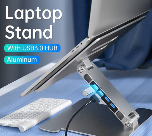 SearchFindOrder China / Stand with 4 USB 3.0 Port Aluminum Foldable Laptop Notebook Cooling Stand with USB 3.0 Hub