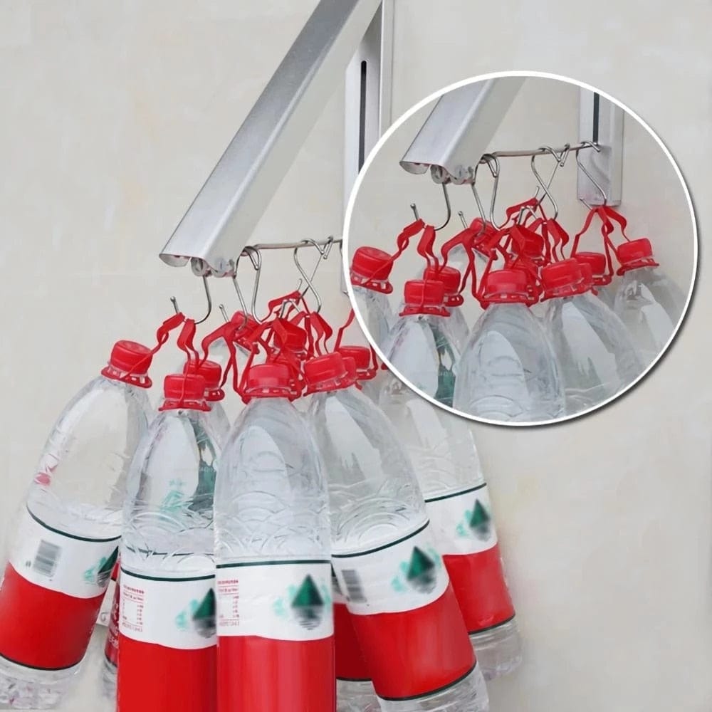 Retractable Clothes Rack, Wall-Mounted Aluminum Folding Clothes Drying Hanger