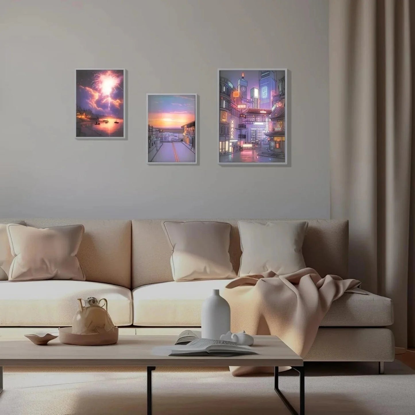 LED Light Painting, Wall Art Decor, USB Powered, Enchanting Cityscape Edition