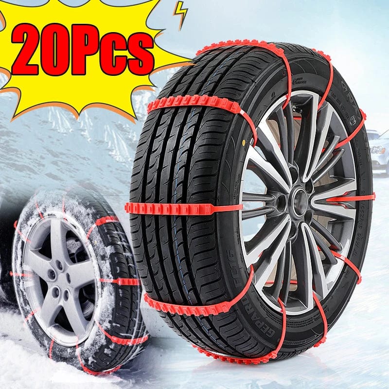 SearchFindOrder 20Pcs Anti-Skid Snow Chains for Car Winter Tires