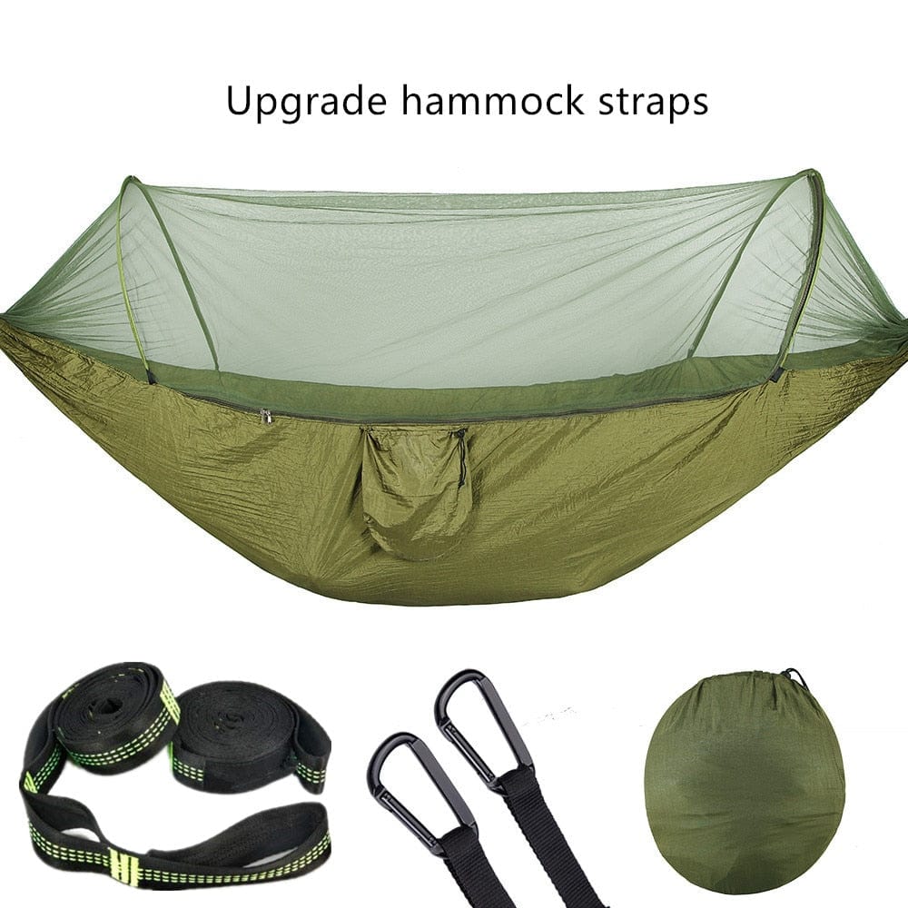 SearchFindOrder Gree-6 rings Lightweight Mosquito Net Hammock for 1-2 Persons, Indoor/Outdoor, Quick-Drying.