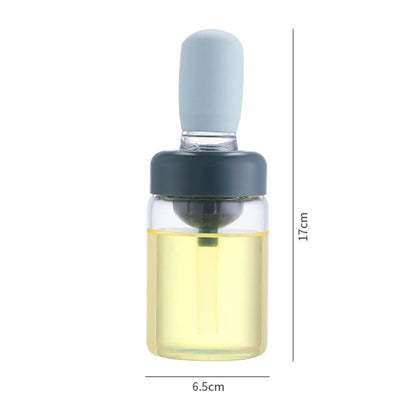 SearchFindOrder B-17x6.5cm 2 Food-Grade BBQ Seasoning Oil Dispenser with Silicone Brush