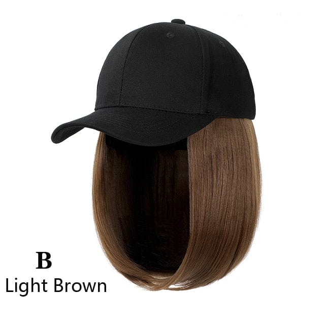 SearchFindOrder C light brown Knitted Long Hair Wig Beanie