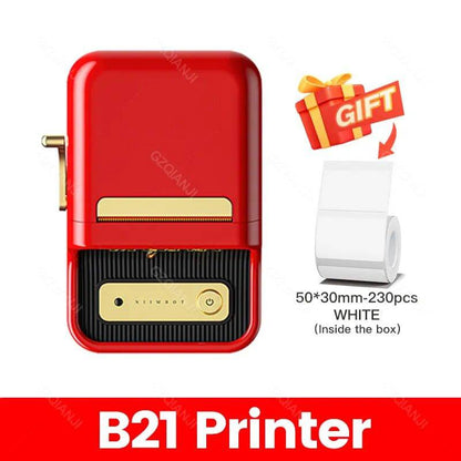 SearchFindOrder B21 Add 10Rolls40x60 Pocket Printer Pro Red Bluetooth Label Maker