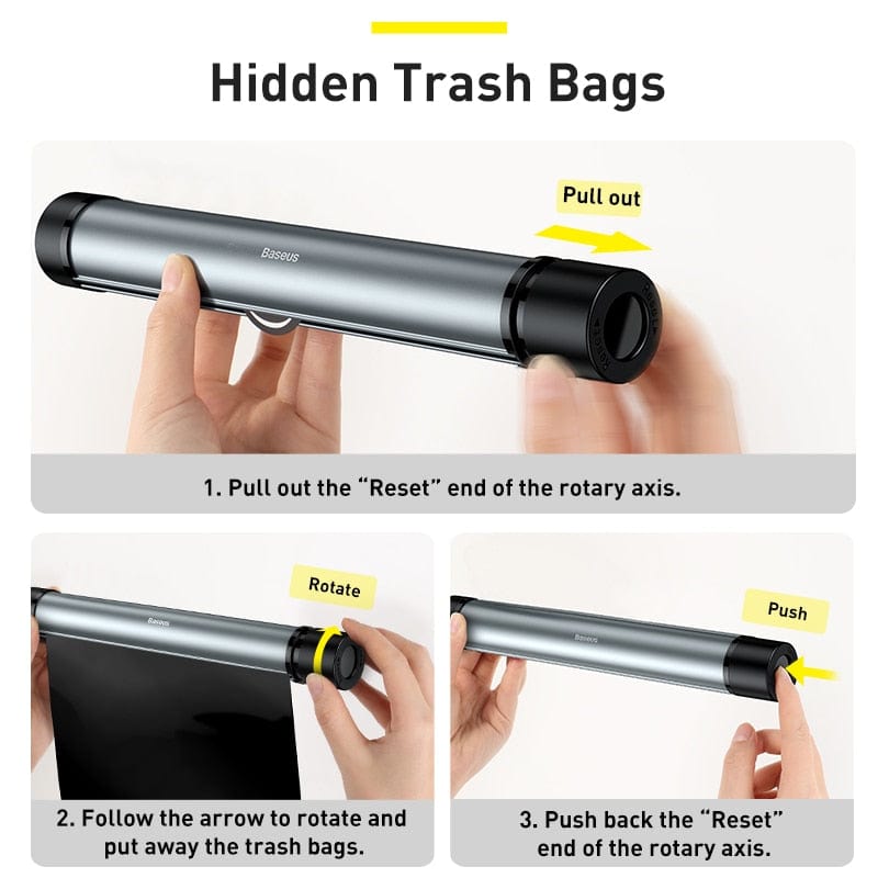 Back Seat Head Rest Roller Car Trash Bag