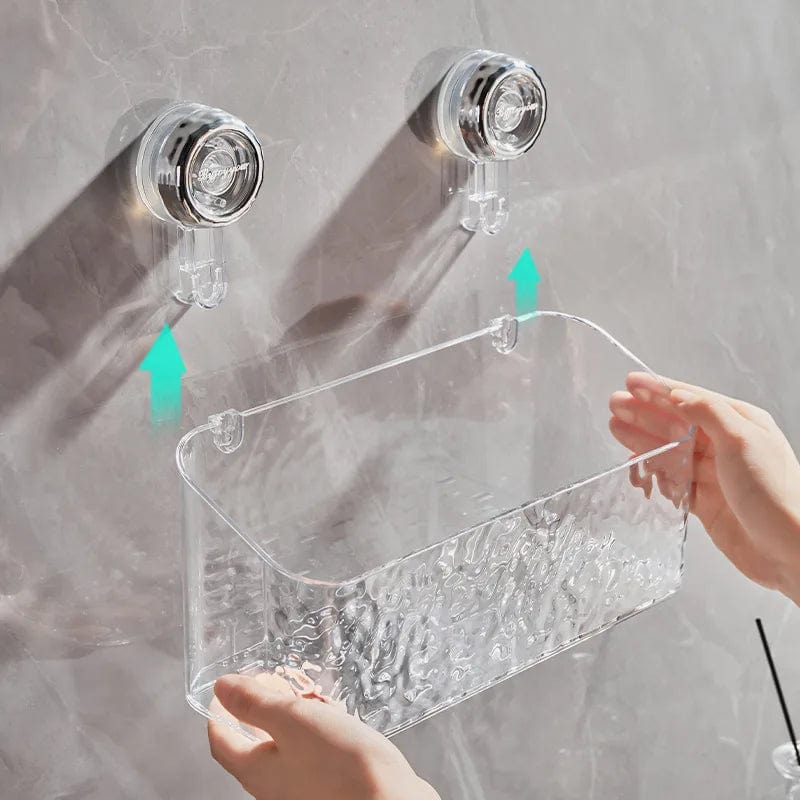 SearchFindOrder Clear Bathroom Strong Suction Cup Storage Rack