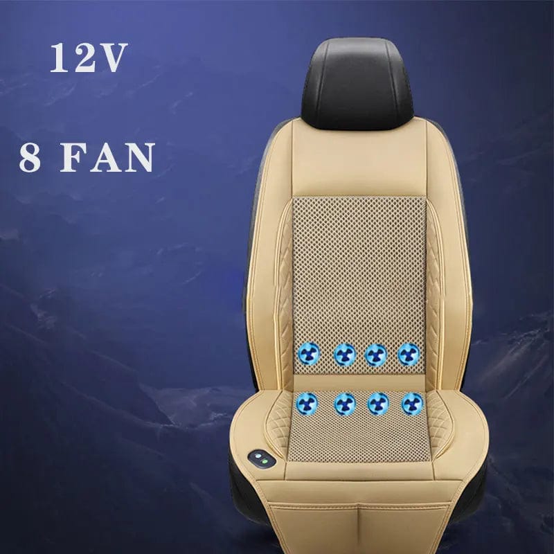 12V Ventilated Cooling Car Seat Cushion for Front Seat with 8/16 Turbo Fans, Adjustable Temperature Comfortable Car Seat Cover