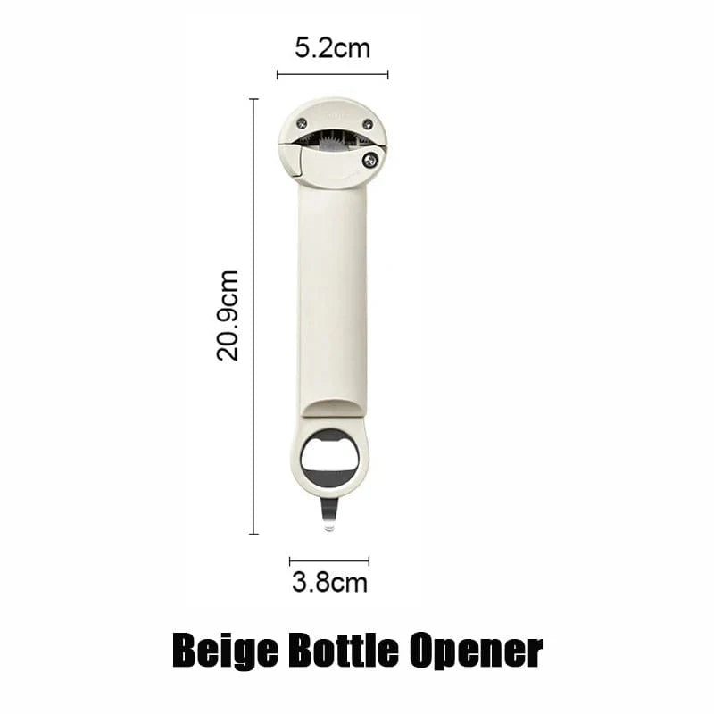 Adjustable Multifunctional Stainless-Steel Retractable Bottle, Jar, and Can Opener