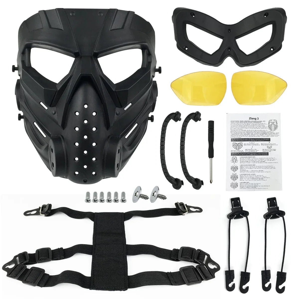 SearchFindOrder OD-PC / CHINA Adjustable Airsoft Halloween Mask