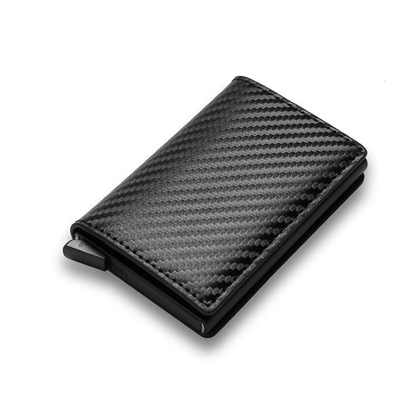 SearchFindOrder dark grey B Men's and Women's Carbon Fiber RFID Wallets - Slim Trifold Design