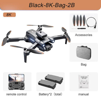 Mini Ultralight Foldable Drone Quadcopter with 8K Camera, Obstacle Avoidance, 3Km HD Video Photography Transmission - Smart Shop (Online Store for wise shoppers) 