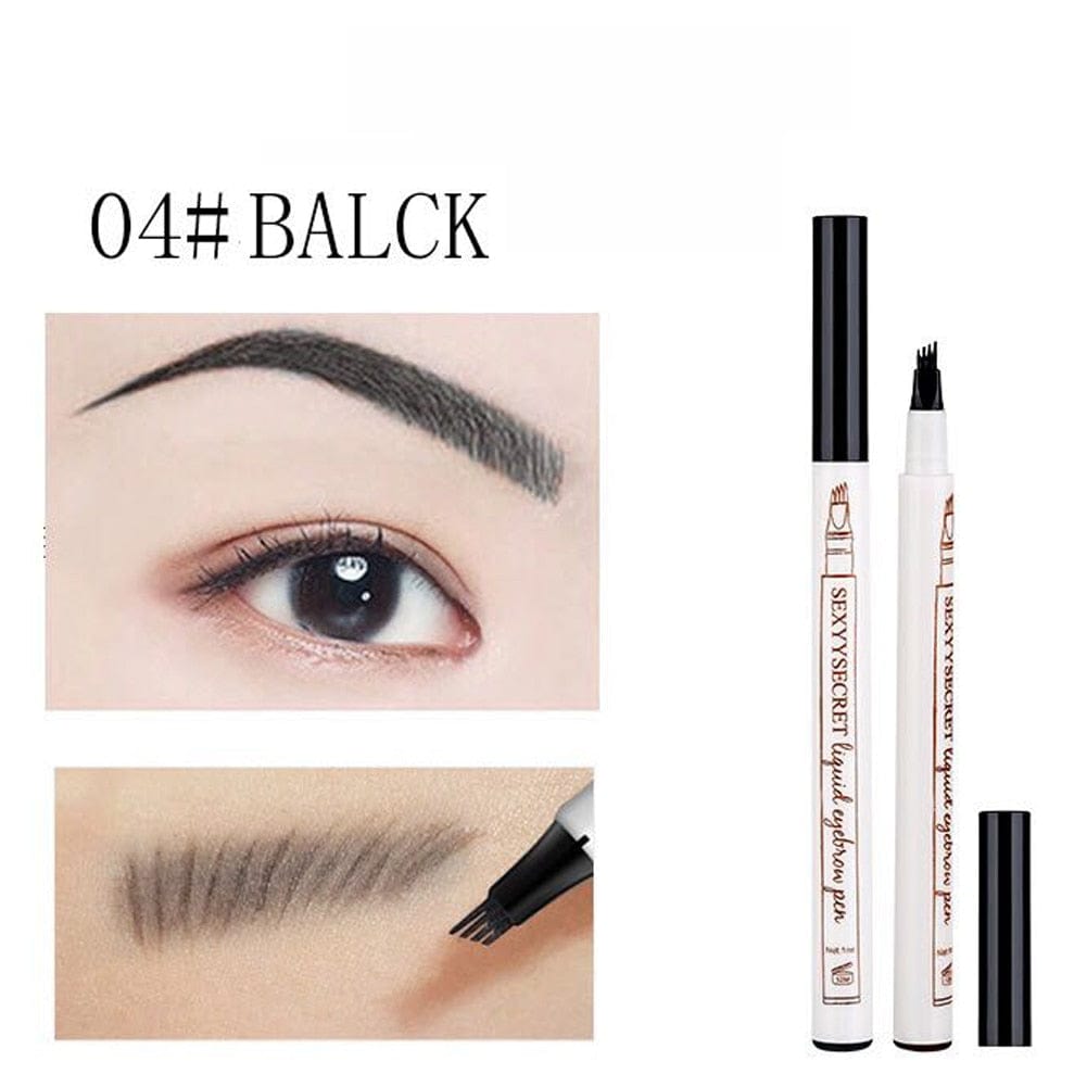 SearchFindOrder Dark brown Enhanced 4-Tip Precision Microblading Eyebrow Tattoo Pen for Flawless Brow Shaping