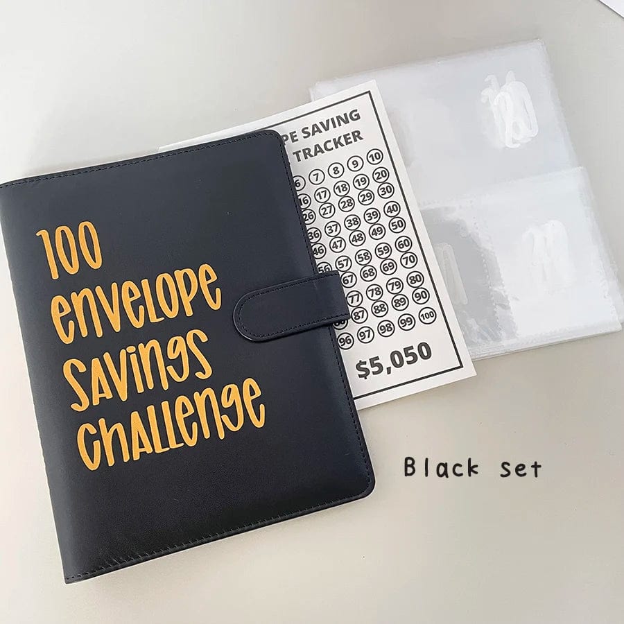 100 Envelope Savings Challenge Book Set with Binder