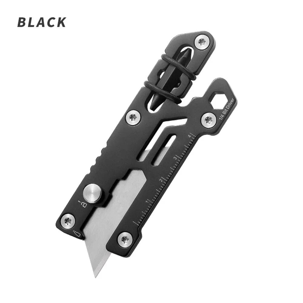 Utility Knife, Retractable Razor Blade, Titanium Box Cutter Locking Razor Knife, EDC Knife Multi-Tool