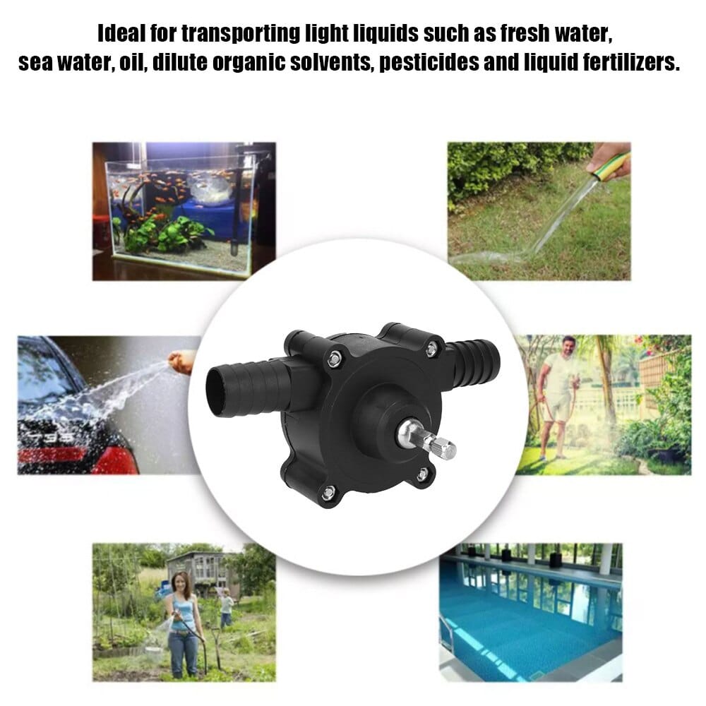 Mini Electric Drill Pump, Portable Home Garden Outdoor Hand Drill Powered Water Pump