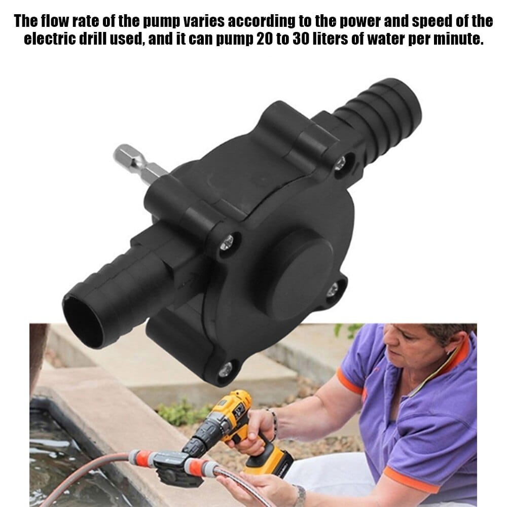 SearchFindOrder Black Mini Portable Home Garden Outdoor Electric Drill Pump