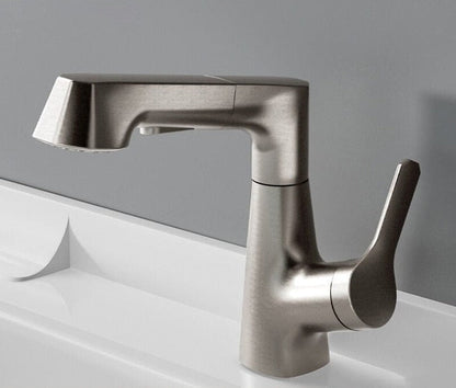 SearchFindOrder Grey Modern Bathroom Telescopic Basin Waterfall Faucet