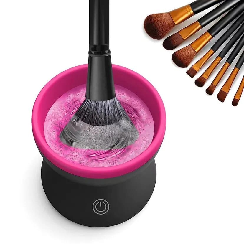 Electric Makeup Brush Cleaner Machine, Portable Automatic USB Cosmetic Brushes Cleaner for All Size Beauty Makeup Brush Set, Liquid Foundation, Contour, Eyeshadow, Blush Brush