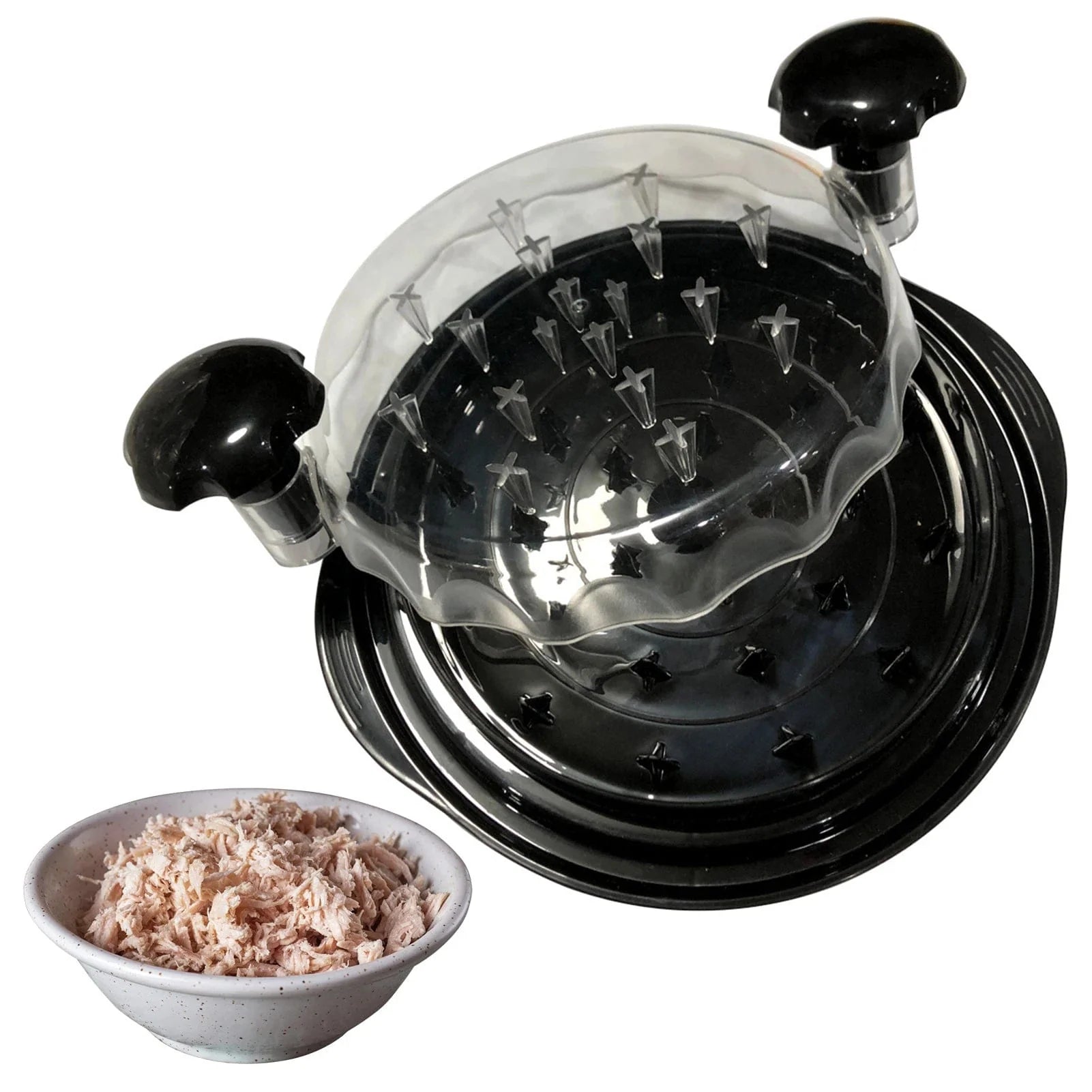 SearchFindOrder Black Transparent Cover Chicken Meat Shredder