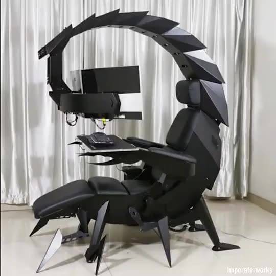 SearchFindOrder White The Scorpion Super Game Extradimensional Gaming Cockpit Zero Gravity Chair with Support 1 - 3 Monitors