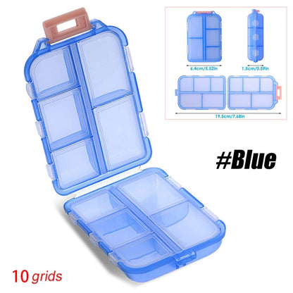 SearchFindOrder Pink - 12 Grids Moisture-Proof Travel Pill Organizer